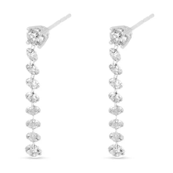 14K White Gold Dashing Diamond Stud with Drop Earrings Ambassador Diamond Jewelers Tucson, AZ