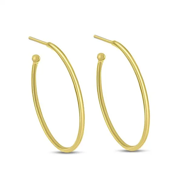 14K Yellow Gold Dashing Diamonds Sliding Diamond Hoop Earrings Image 3 SIERRA MOON Auburn, CA