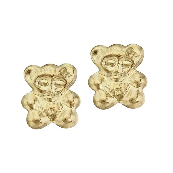 14K Yellow Gold Baby Bear Screwback Earrings Ambassador Diamond Jewelers Tucson, AZ