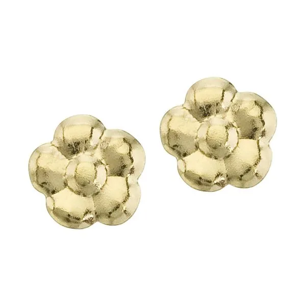 14K Yellow Gold Baby Flower Screwback Earrings Ambassador Diamond Jewelers Tucson, AZ