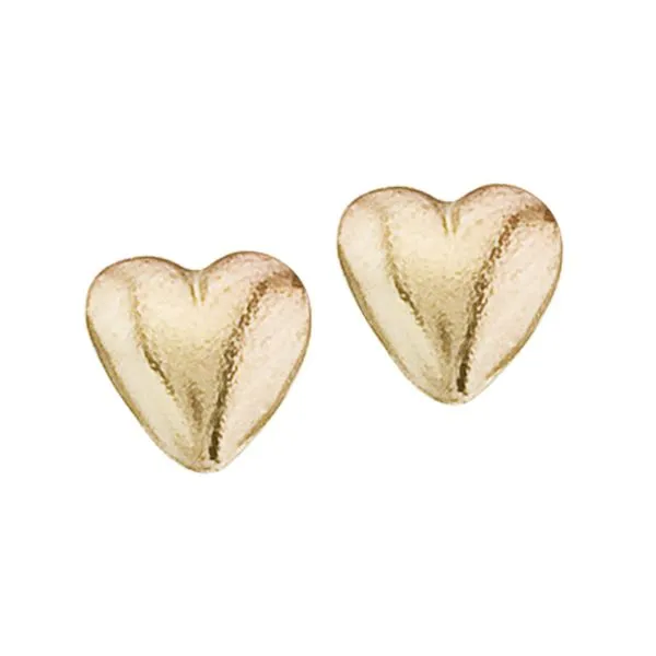 14K Yellow Gold Baby Heart Screwback Earrings Ambassador Diamond Jewelers Tucson, AZ