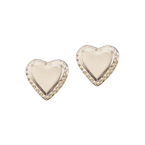 14K Yellow Gold Baby Heart Screwback Earrings Ambassador Diamond Jewelers Tucson, AZ