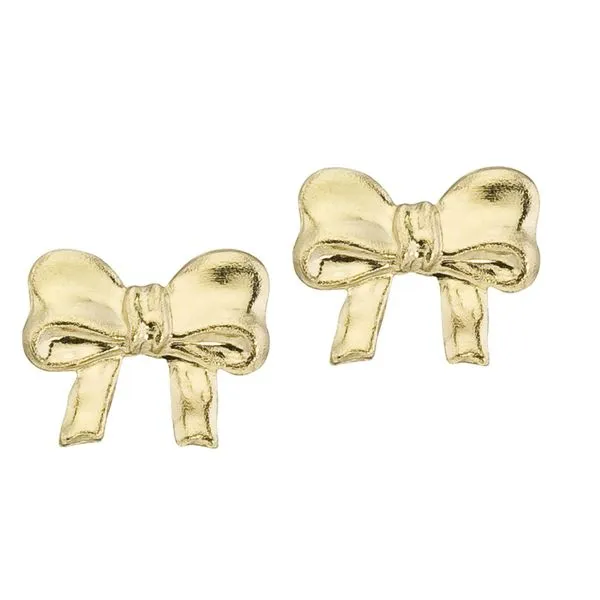 14K Yellow Gold Baby Bow Screwback Earrings Ambassador Diamond Jewelers Tucson, AZ