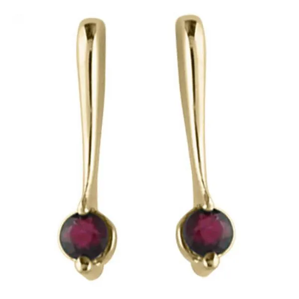 14K Yellow Gold Ruby Drop Earrings Moseley Diamond Showcase Inc Lexington, SC