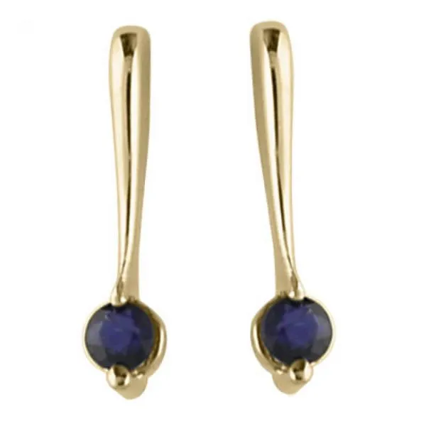 14K Yellow Gold Sapphire Drop Earrings Ambassador Diamond Jewelers Tucson, AZ