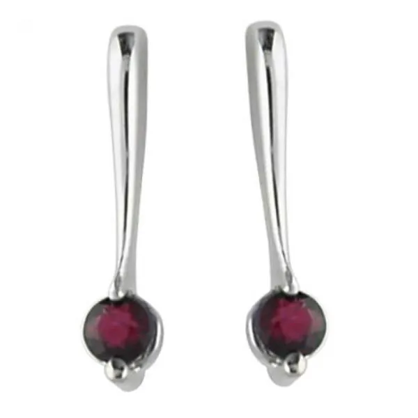 14K White Gold Ruby Drop Earrings Ambassador Diamond Jewelers Tucson, AZ