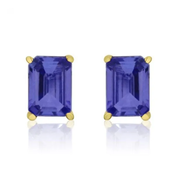 14K Yellow Gold 7x5 Octagonal Tanzanite Stud Earrings Jimmy Smith Jewelers Decatur, AL