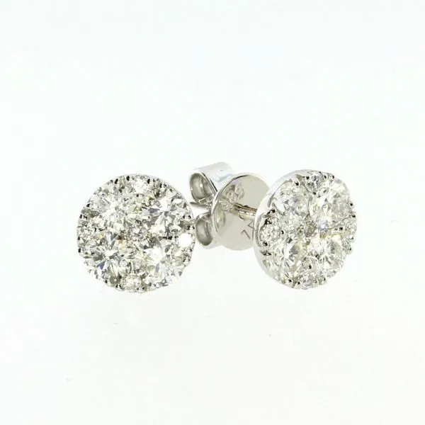 14k White Gold Round 1.34 Ct Diamond Clustaire The Jewelry Source El Segundo, CA