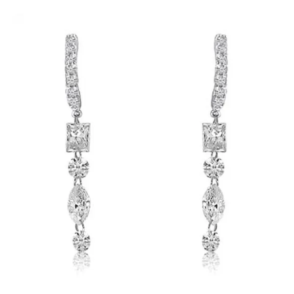 14K White Gold J Hook Floating Round, Princess and Marquise Dashing Diamond Fash J. Meredith Jewelers Delafield, WI