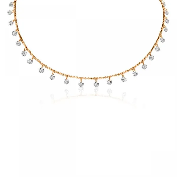 14K Rose Gold Dashing Diamonds 24 Diamond 1.20 Ct 18 inch Necklace Ambassador Diamond Jewelers Tucson, AZ