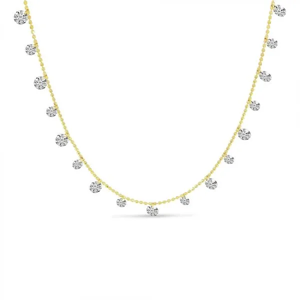 14K Yellow Gold Dashing Diamonds Half Cleopatra 1.99 Ct 18 inch Necklace Ambassador Diamond Jewelers Tucson, AZ