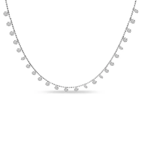 14K White Gold Dashing Diamonds 24 Diamond 1.92 Ct 18 inch Necklace Rox Atlanta Jewelers Decatur, GA