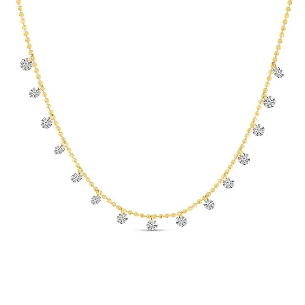 14K Yellow Gold Dashing Diamonds 15 Diamond 0.75 ct 18 inch Necklace Ambassador Diamond Jewelers Tucson, AZ