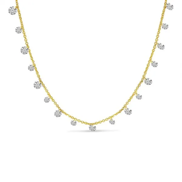 14K Yellow Gold Dashing Diamonds Half Cleopatra 1.99 Ct 18 inch Necklace Ambassador Diamond Jewelers Tucson, AZ