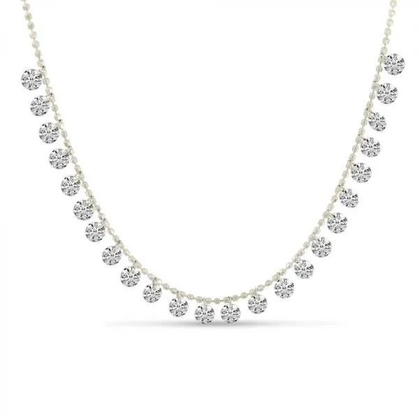 14K Yellow Gold Dashing Diamonds Half Cleopatra 18 inch Necklace Davidson Jewelers East Moline, IL