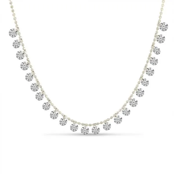 14K White Gold Dashing Diamonds Half Cleopatra 20 inch Necklace Ambassador Diamond Jewelers Tucson, AZ