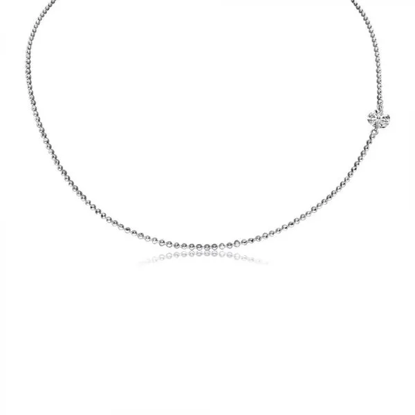 14K White Gold .25 ct Side Pierced Diamond 18 inch Dashing Diamond Necklace Ambassador Diamond Jewelers Tucson, AZ