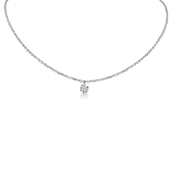 14K Yellow Gold Single Diamond .15 ct Dashing Diamond 18 inch Cable Chain Necklace Ambassador Diamond Jewelers Tucson, AZ
