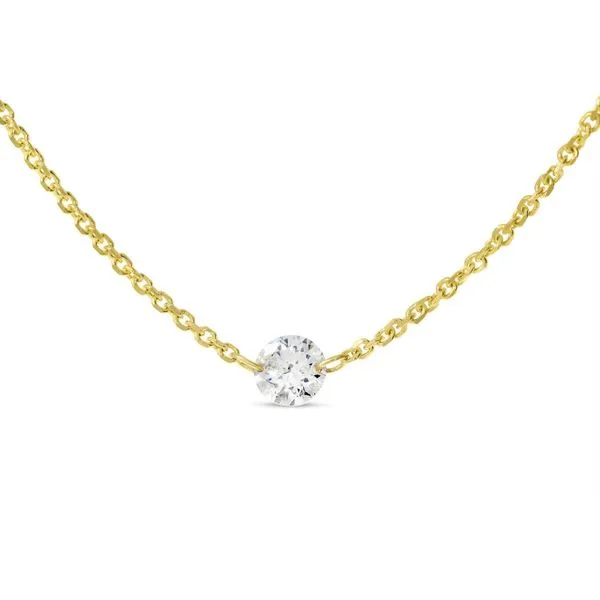 14K Yellow Gold Single Dashing Diamond Cable Chain Necklace Jimmy Smith Jewelers Decatur, AL