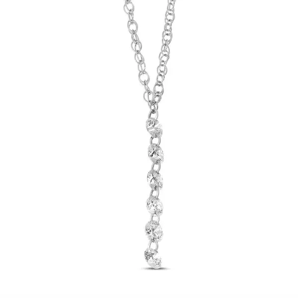 14K White Gold Dashing Diamond Cable Chain Necklace Ambassador Diamond Jewelers Tucson, AZ