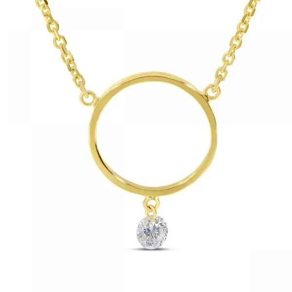14K Yellow Gold Dashing Diamond Circle Necklace Jimmy Smith Jewelers Decatur, AL