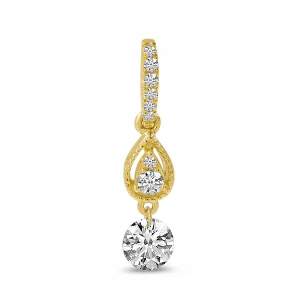 14K Yellow Gold Dashing Diamond Pierced Diamond Teardrop Pendant Ambassador Diamond Jewelers Tucson, AZ