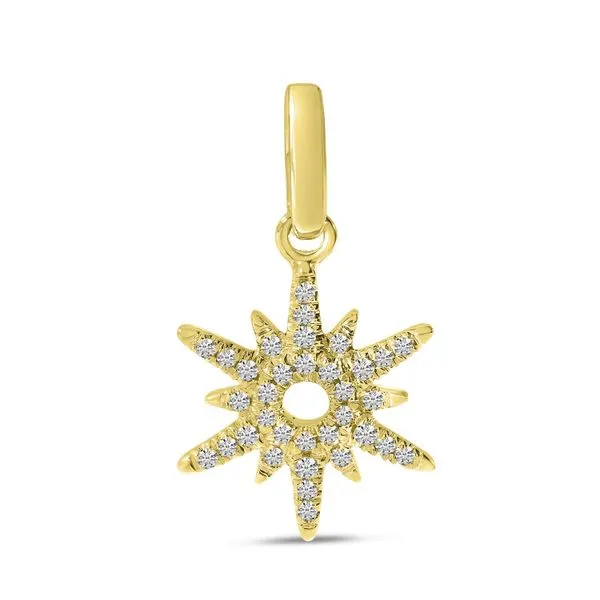 14K Yellow Gold Diamond Star Pendant Rick's Jewelers California, MD