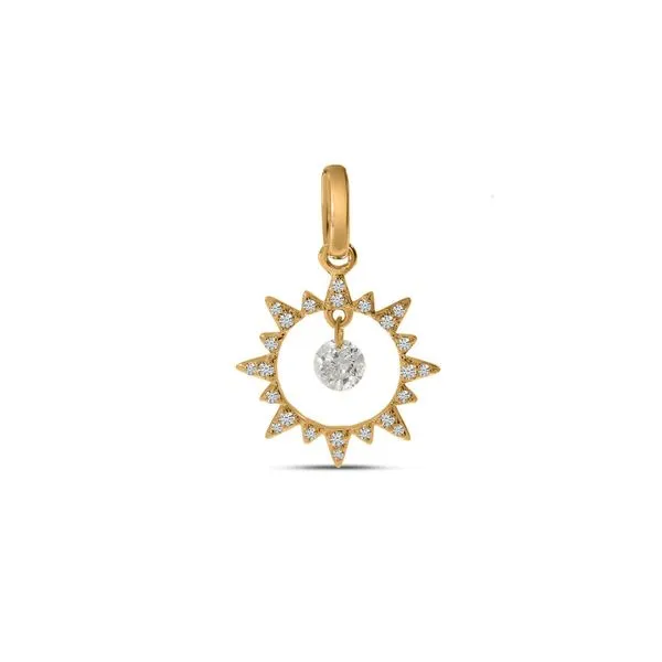 14K Rose Gold Dashing Diamonds Sun Pendant Ambassador Diamond Jewelers Tucson, AZ