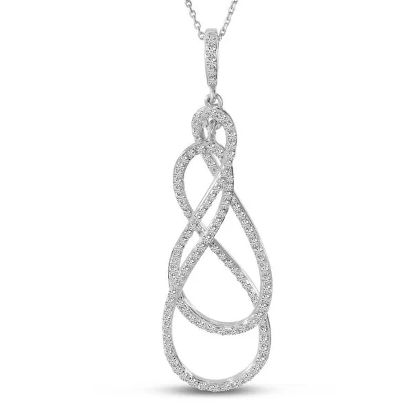 14K White Gold Overlap Swirl Pendant Clater Jewelers Louisville, KY