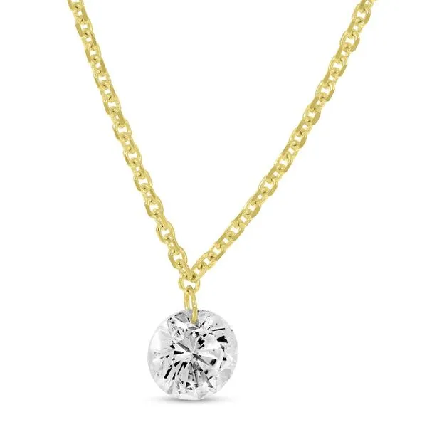 14K Yellow Gold Dashing Diamond Single Pierced Diamond 18 inch Necklace Clater Jewelers Louisville, KY