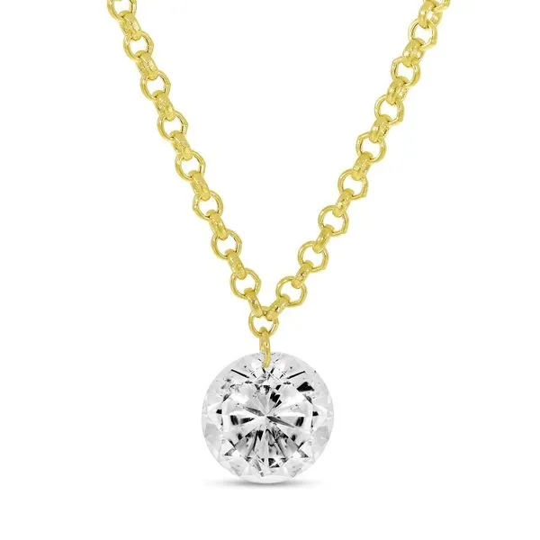 14K Yellow Gold Dashing Diamond Single Pierced Diamond 18 inch Necklace Clater Jewelers Louisville, KY