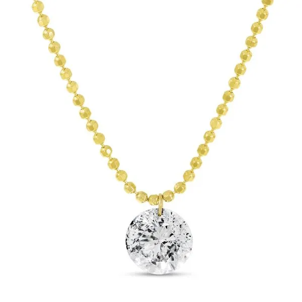 14K Yellow Gold Dashing Diamond Single Pierced Diamond 18 inch Necklace Clater Jewelers Louisville, KY