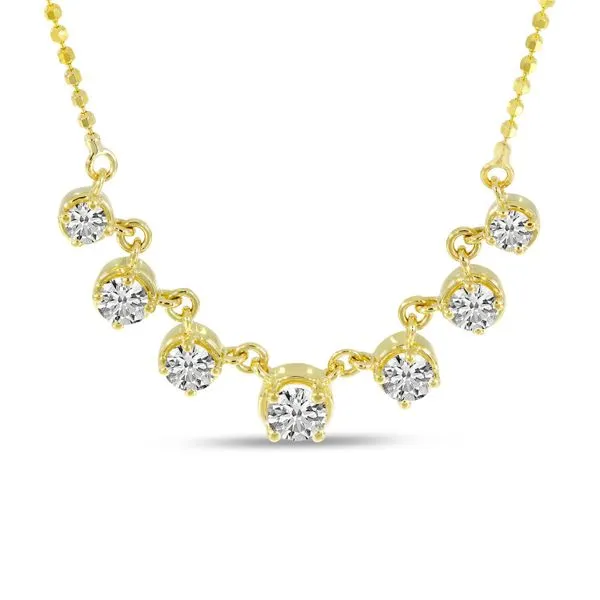 14K Yellow Gold 7 Graduated Diamond Necklace Ambassador Diamond Jewelers Tucson, AZ
