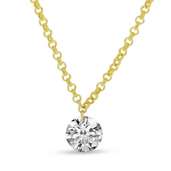 14K Yellow Gold Dashing Diamond Single Pierced Diamond 18 inch Necklace Moseley Diamond Showcase Inc Lexington, SC