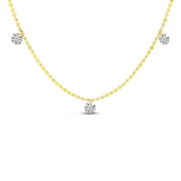 14K Yellow Gold 3-stone Diamond By the Yard .24 Ct Dashing Diamond Necklace The Jewelry Source El Segundo, CA