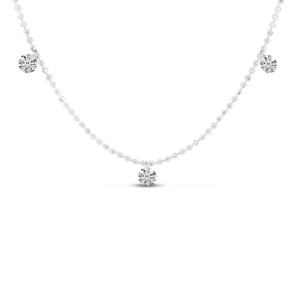14K White Gold Diamond By the Yard .24 Ct Dashing Diamond 18 inch Necklace Clater Jewelers Louisville, KY