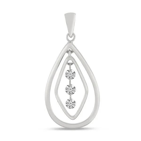 14K White Gold Dashing Diamond Chandelier Pendant Ambassador Diamond Jewelers Tucson, AZ