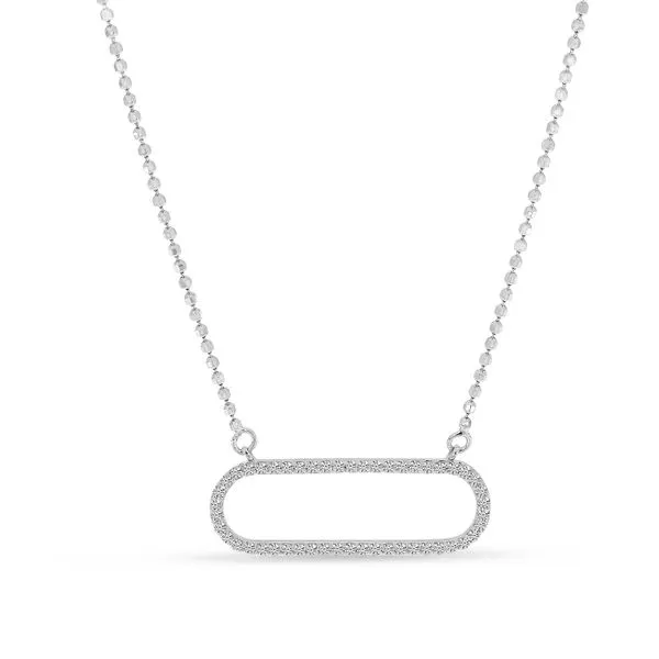 14K White Gold Open Paperclip Necklace Ambassador Diamond Jewelers Tucson, AZ