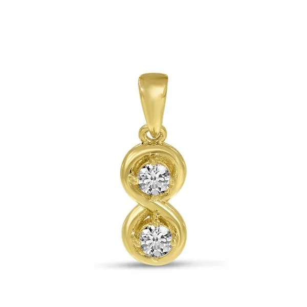 14K Yellow Gold Diamond Infinity Pendant Rick's Jewelers California, MD