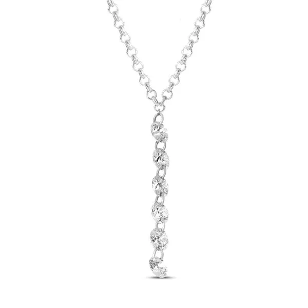14K White Gold Dashing Diamond Cable Chain Necklace Clater Jewelers Louisville, KY