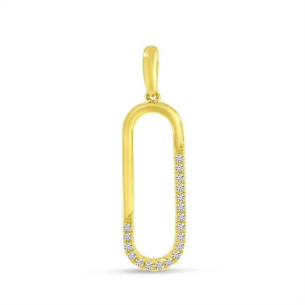 14K Yellow Gold Diamond Open Link Pendant Ambassador Diamond Jewelers Tucson, AZ