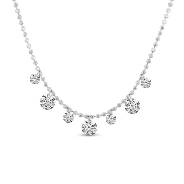 14K White Gold Dashing Diamonds 17 inch Necklace Ambassador Diamond Jewelers Tucson, AZ
