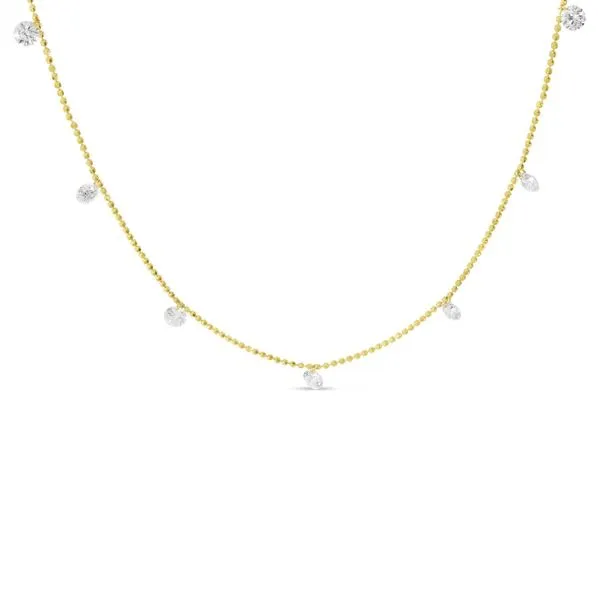 14K Yellow Gold Dashing Diamonds 19 inch Necklace Ambassador Diamond Jewelers Tucson, AZ