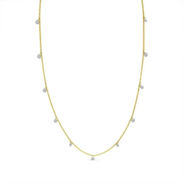 14K Yellow Gold 1.30 Ct Diamond by the Yard Dashing Diamonds 16 Necklace