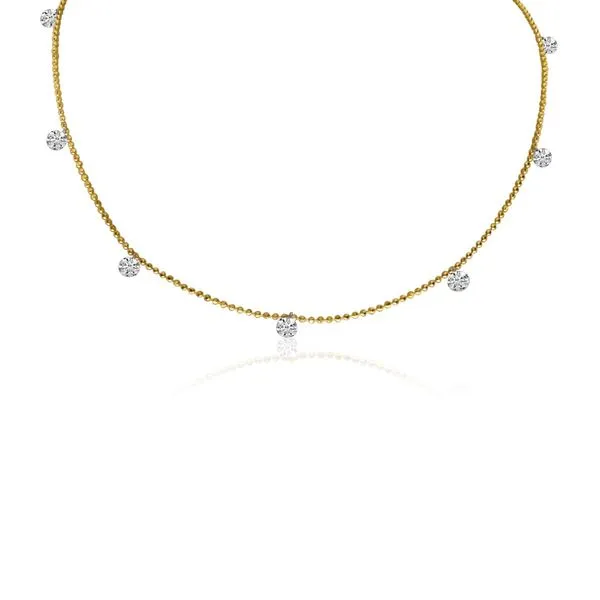 14K Yellow Gold Dashing Diamonds Necklace Ambassador Diamond Jewelers Tucson, AZ