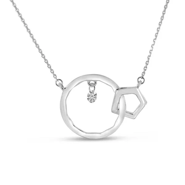 14K White Gold Dashing Diamond Interlocking Necklace Moseley Diamond Showcase Inc Lexington, SC