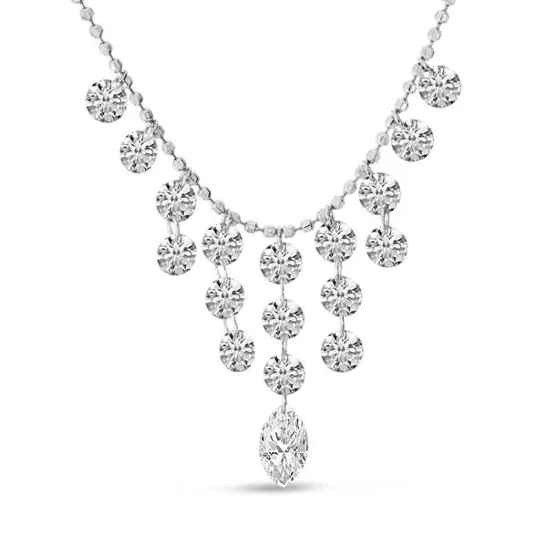 14K White Gold Dashing Diamond Cleopatra Necklace Ambassador Diamond Jewelers Tucson, AZ