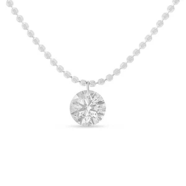 14K White Gold Dashing Diamonds 0.40 ct Single Necklace Ambassador Diamond Jewelers Tucson, AZ