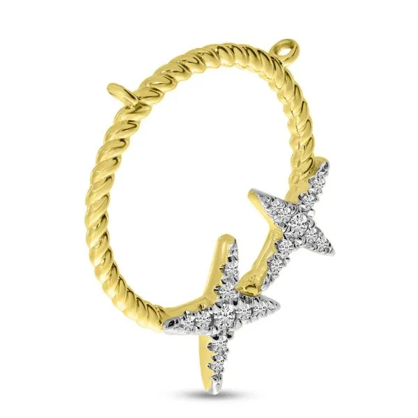 14K Yellow Gold Diamond Burst Circle Necklace Image 2 SIERRA MOON Auburn, CA