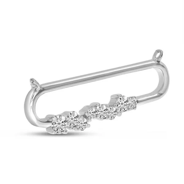 14K Yellow Gold Diamond Paperclip Necklace Image 2 Clater Jewelers Louisville, KY